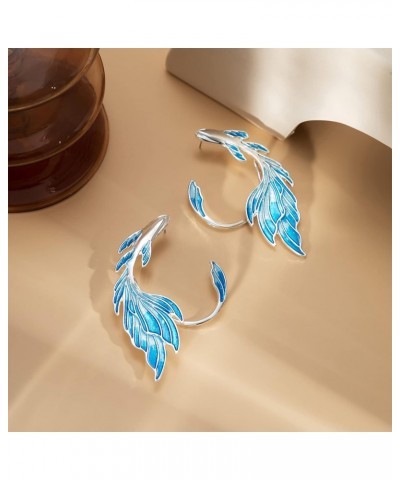 Elf Ear Cuffs Fairy Earrings Blue Anime Cosplay Jewelry for Women Girl $8.99 Earrings