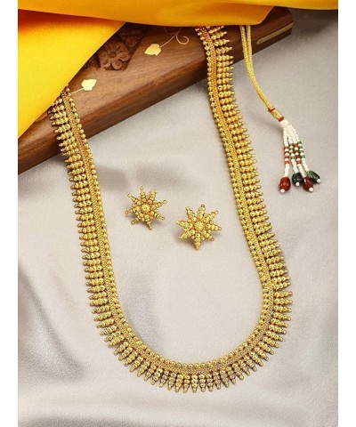 18K Gold Plated Indian Wedding Bollywood Golden Necklace Jewellery With Earrings For Women & Girls (MC04) Style 7 $13.53 Jewe...