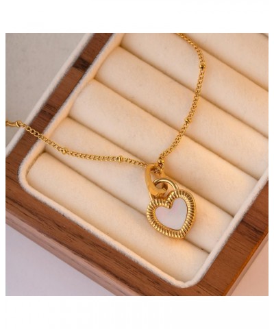 Women Gold Dianty Necklace Sun Crescent Moon Star Evil Eye Lock Lovely Heart Flower Butterfly Pearl Pendant Coin Necklaces 18...