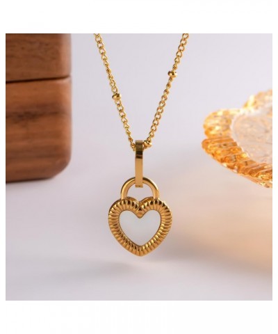 Women Gold Dianty Necklace Sun Crescent Moon Star Evil Eye Lock Lovely Heart Flower Butterfly Pearl Pendant Coin Necklaces 18...