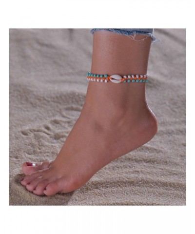 Bohemian Cowrie Shell Anklet for Women Seed Bead Ankle Bracelets Woven Rope Anklets Chain Bracelet Handmade Beaded Anklets Su...