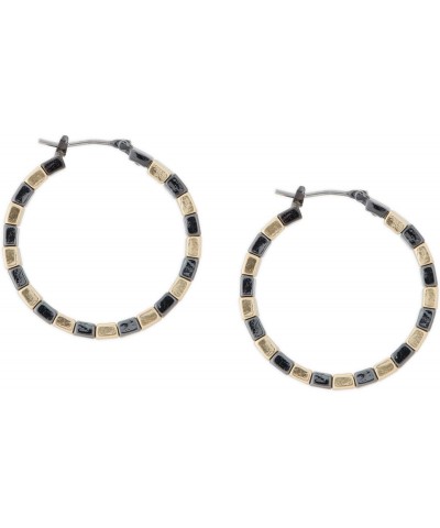 Women's Chunky Bar Hoop, Two Tone, One Size $15.51 Earrings