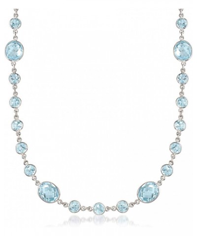 55.00 ct. t.w. Bezel-Set Sky Blue Topaz Necklace in Sterling Silver 20.0 Inches $103.60 Necklaces