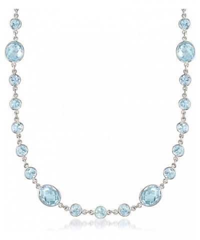 55.00 ct. t.w. Bezel-Set Sky Blue Topaz Necklace in Sterling Silver 20.0 Inches $103.60 Necklaces