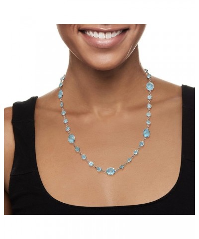 55.00 ct. t.w. Bezel-Set Sky Blue Topaz Necklace in Sterling Silver 20.0 Inches $103.60 Necklaces