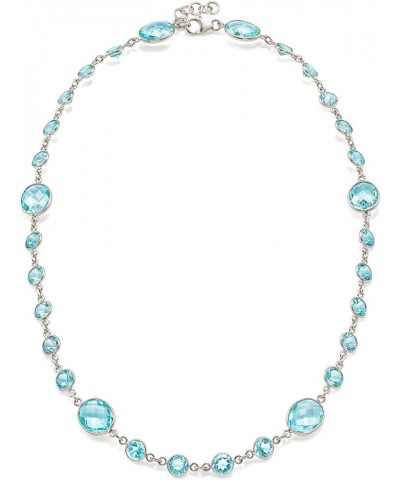 55.00 ct. t.w. Bezel-Set Sky Blue Topaz Necklace in Sterling Silver 20.0 Inches $103.60 Necklaces