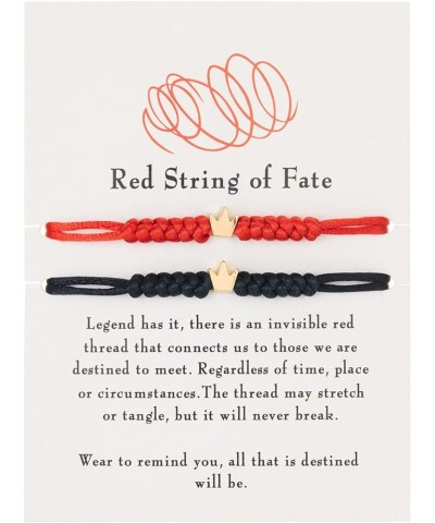 2Pcs Handmade 7 Knots Red String of Fate Protection Good Luck Bracelet Set Adjustable Kabbalah Braide Rope Long Distance Rela...