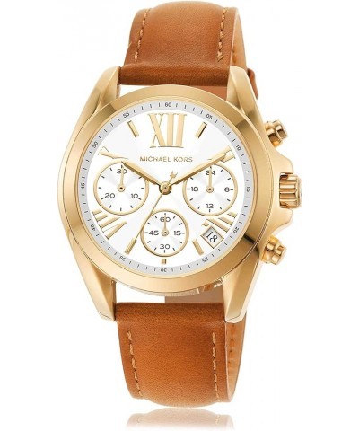 Bradshaw Women's Watch, Stainless Steel Chronograph Watch for Women with Steel or Leather Band Brown Leather $80.35 Earrings