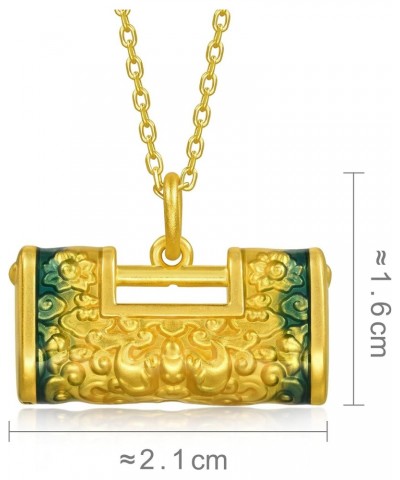 Cultural Blessings Daily Bliss 999 24K Solid Gold Ruyi Lock Pendant for Women 92650P [Not Include the-Necklace] $173.55 Neckl...