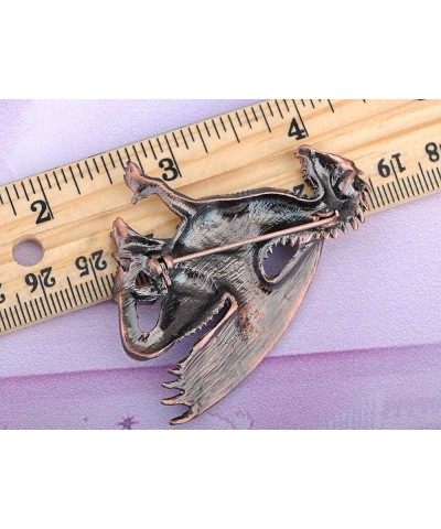 Antique Rust Gunmetal Fantasy Renaissance Medieval Dragon Pink Crystal Rhinestone Brooch Pin Pink $11.17 Brooches & Pins