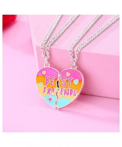 Best Friends Necklace for 2 Magnetic Split Heart Necklaces Set Friendship Gifts BFF Matching Pendant Letter heart $9.40 Neckl...