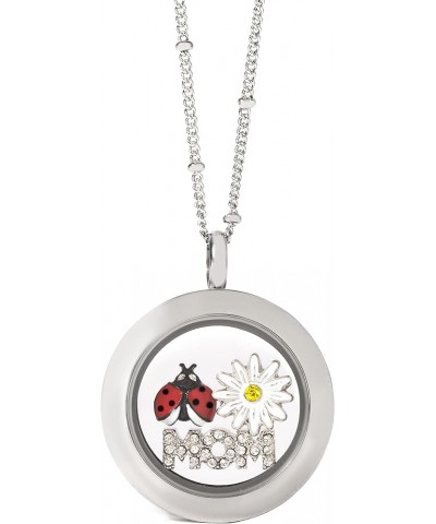 Medium Silver Living Locket Sets Medium "Mom" Silver $29.20 Necklaces