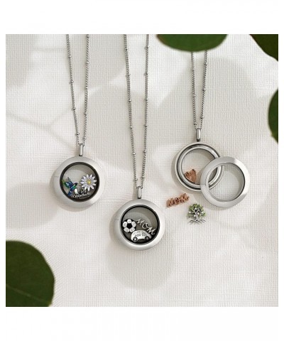 Medium Silver Living Locket Sets Medium "Mom" Silver $29.20 Necklaces