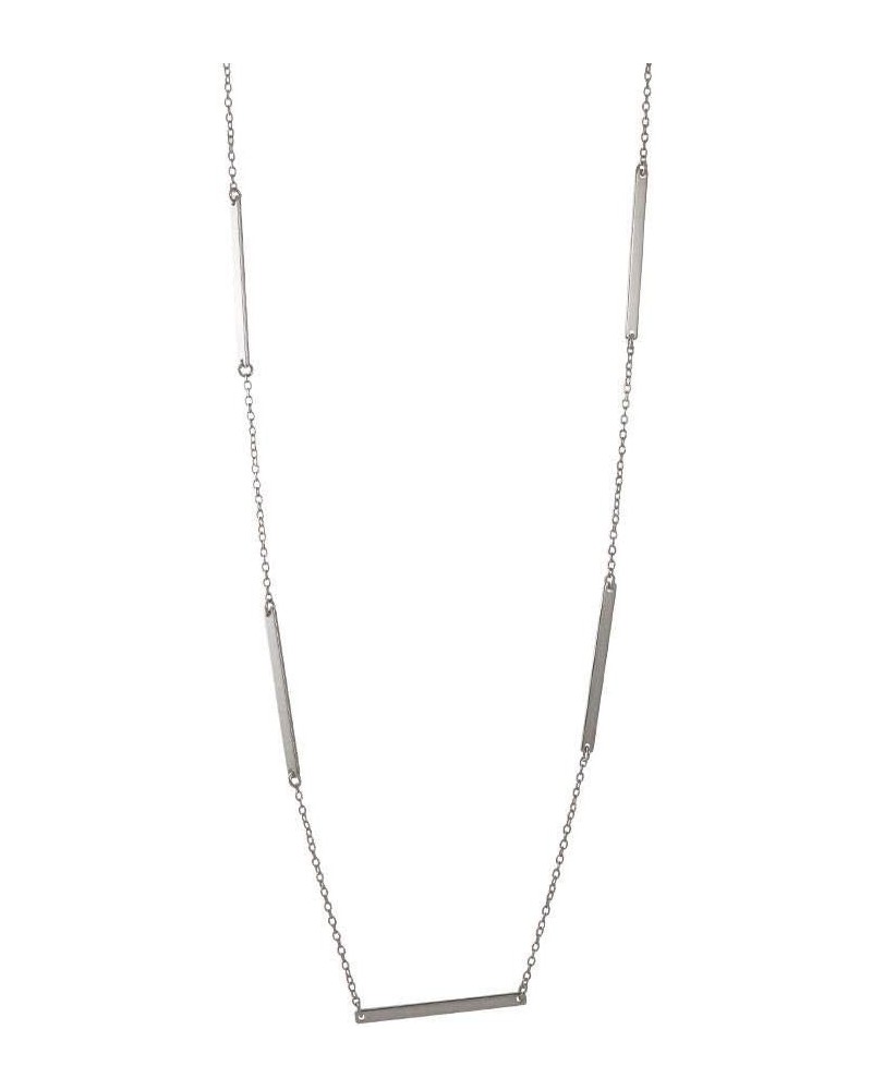 Sterling Silver Layering Long Bar Necklace 36 inch [Jewelry] Sterling Silver $38.95 Necklaces