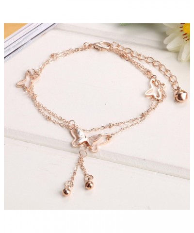 Temperament Butterfly Tassel Anklet Accessories, Plated Anklets Exquisite Anklet for Women Minimalist Summer Beach Foot Chain...