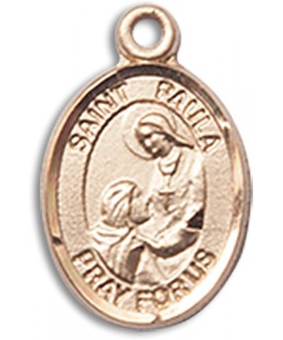 14 Karat Gold Catholic Patron Saint Medal Petite Charm Pendant, 1/2 Inch Saint Paula $100.58 Pendants