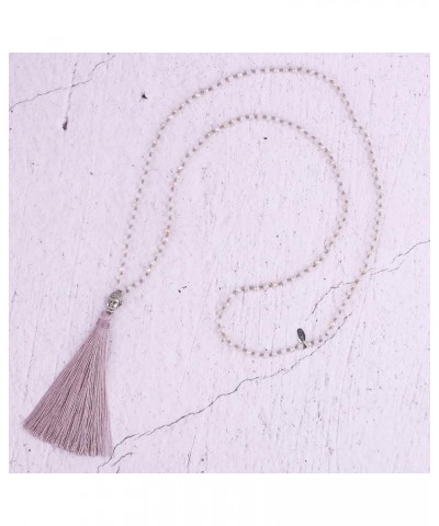 Tassel Charm Necklace Shiny Crystal Buddha Pendant Necklace Handmade Chain Necklaces For Women Purple 208 $10.82 Necklaces