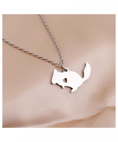 Chinchilla Pendant Necklace Chinchilla Lover Gift For Chinchilla Pet Owner chinchilla necklace $8.66 Others