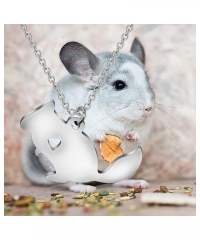 Chinchilla Pendant Necklace Chinchilla Lover Gift For Chinchilla Pet Owner chinchilla necklace $8.66 Others