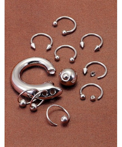 2G 4G 6G 8G Earrings Captive Bead Ring PA Rings Piercing Jewelry Spring Action CBR Ball Rings 316L Surgical Steel Ear Pierced...