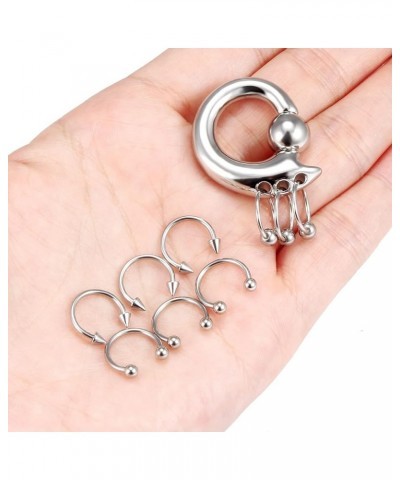 2G 4G 6G 8G Earrings Captive Bead Ring PA Rings Piercing Jewelry Spring Action CBR Ball Rings 316L Surgical Steel Ear Pierced...