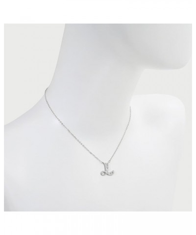 Initial Necklace White Gold Zirconia Necklace A-Z Jewelry Gifts for Women F $16.79 Necklaces