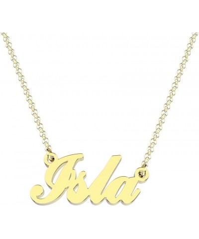 Letter I Personalized Name Necklace Dainty Name Plate Necklace Jewelry Personalized Gifts for Women Teen Girls $7.50 Necklaces