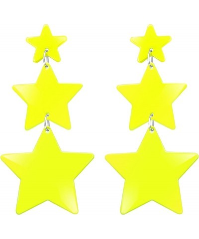 Acrylic Y2K Star Earrings for Women Girls Trendy Dangle Earrings for Her Lightweight Boho Summer Beach Statement Stars Dangli...