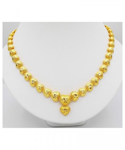 Heart 22k 23k 24k Thai Baht Yellow Gold GP Gold Plated Necklace Choker Pendant Jewelry Women $27.83 Necklaces