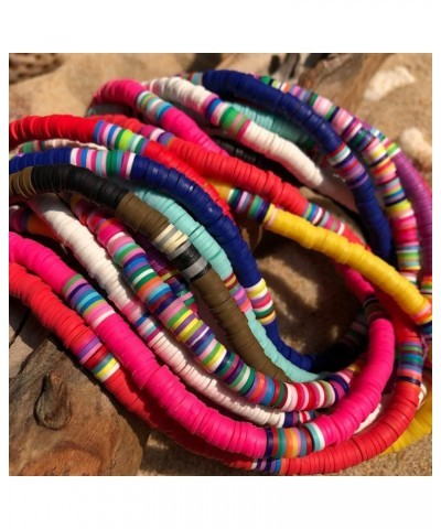 Beach Beads Necklace Handmade Stainless Steel Colorful Bead Necklace Handmade for Womens Girls Coral powder $7.78 Necklaces