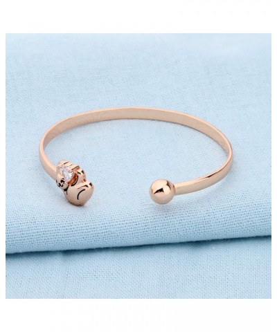 Lazy Sloth Bracelet for Sloth Lovers Don't Hurry Be Happy Gift for Women Girls Lazy Sloth Animal Bracelet for Women Rose gold...