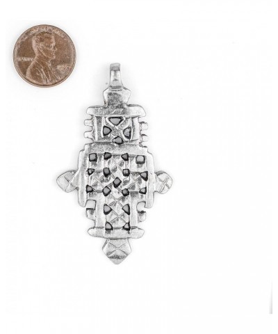 Silver Ethiopian Coptic Cross Pendant, African Abyssinian Design, Orthodox Christian Pendant for Jewelry Medium (532) $9.99 P...