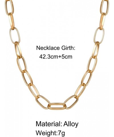 Chunky Choker Gold Chain Thick Necklace Large Link Jewelry for Women $7.34 Necklaces