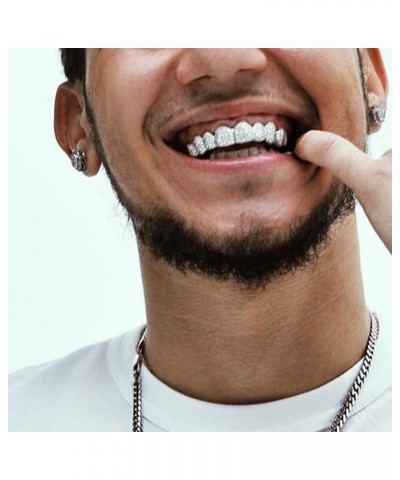 Grillz Vampire Teeth Silver Grills for Your Teeth Gold Jewlery for Women 18K Gold Plated Iced out Hip Hop Diamond Grillz Teet...