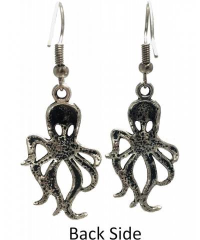 Octopus Kraken Cthulhu Steampunk Earrings - Hook $7.55 Earrings