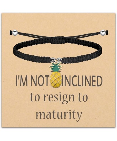 Pineapple Inspired Keychain TV Show Gift I'm Not Inclined To Resign To Maturity Psych Theme Song Lyrics Card $11.15 Pendants