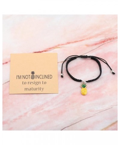 Pineapple Inspired Keychain TV Show Gift I'm Not Inclined To Resign To Maturity Psych Theme Song Lyrics Card $11.15 Pendants