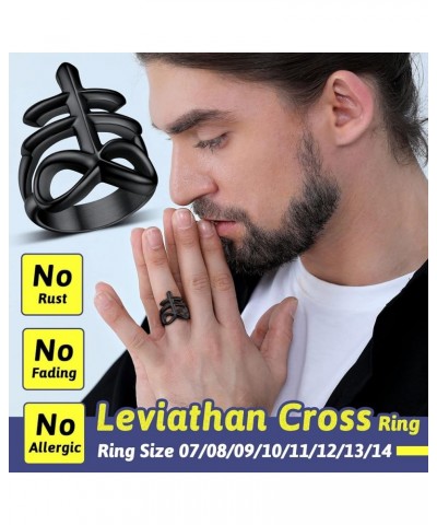 Satanic Jewelry Baphomet Goat Rings Sigil of Lucifer Satan Symbol Signet Ring for Men Woman Size 7/8/9/10/11/12/13/14 Persona...