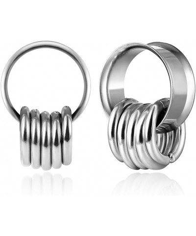 2PCS Classic Ear Gauges for Stretched Ears with 10pcs Nose Hoop Rings, Hypoallergenic 316 Stainless Steel Ear Plugs Tunels 8m...