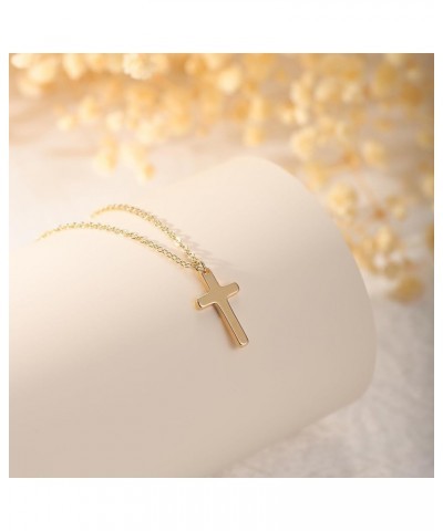 Cross Necklace for Women - 14K Gold Plated Cross Necklace Layered Gold Cross Necklace Tiny Sideway Cross Choker Necklace Gold...