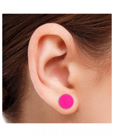 2pc 0g Fake Ear Gauges Illusion Earrings 16g Cheater Plugs Stretched Ear Piercing Jewelry Men Women Pink $8.54 Body Jewelry