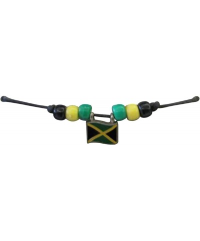 Country Flags Metal Pendant Fan Chokers Necklaces - Americas Country: Jamaica 1-Pack $7.12 Others