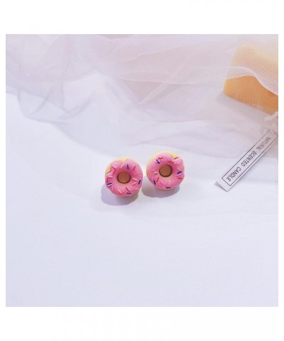 Sweet Donut Stud Earrings Resin Donuts Cake Food Simulate Earrings for Women Girls Jwelry Resin 1 $5.60 Earrings