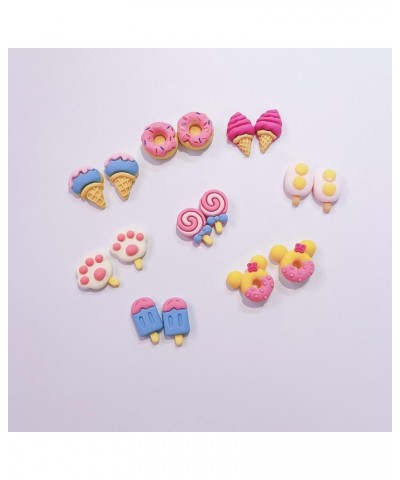 Sweet Donut Stud Earrings Resin Donuts Cake Food Simulate Earrings for Women Girls Jwelry Resin 1 $5.60 Earrings