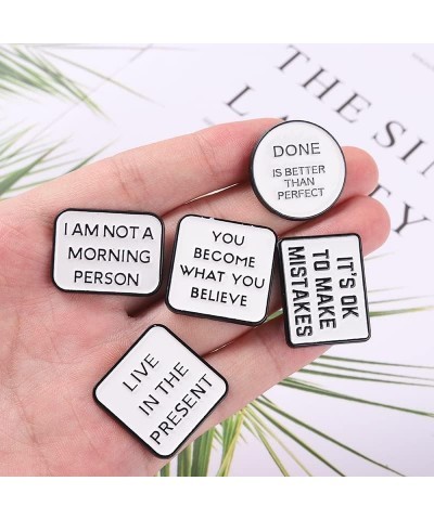 I AM NOT A MORNING PERSON Black White Banner Brooches Lapel Badges and Enamel Pins YOU BECOME WHAT YOU BELIVE $7.47 Brooches ...