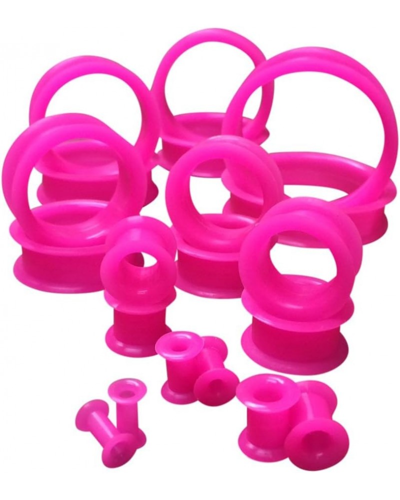 Pair of Pink Soft Silicone Ear Tunnels Plugs - up to Size 50mm! 15/16" (24mm) $8.45 Body Jewelry