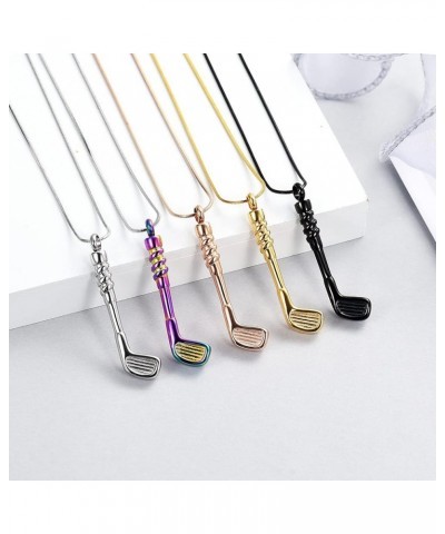 Golf Clubs Cremation Jewelry for Ashes,Funeral Keepsake Urn Pendant Ashes Holder Stainless Steel Memorial Urn Necklace for Wo...