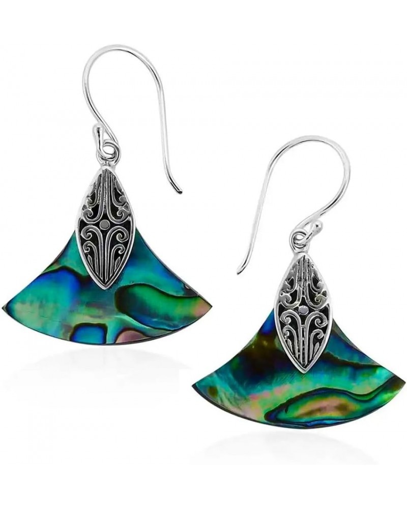 Shop LC Abalone Shell 925 Sterling Silver Earrings Jewelry Gifts for Women Birthday Gifts D15 - 2 Sided Abalone $17.04 Earrings