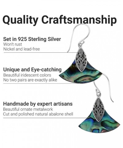 Shop LC Abalone Shell 925 Sterling Silver Earrings Jewelry Gifts for Women Birthday Gifts D15 - 2 Sided Abalone $17.04 Earrings