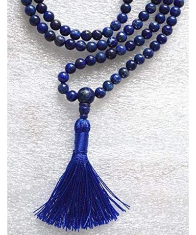 AAA Grade || Lapis lazuli mala beads || Yoga Jewelry || 6 mm, 8 mm,10 mm || Hand knotted || Natural Undyed || 108 prayer bead...